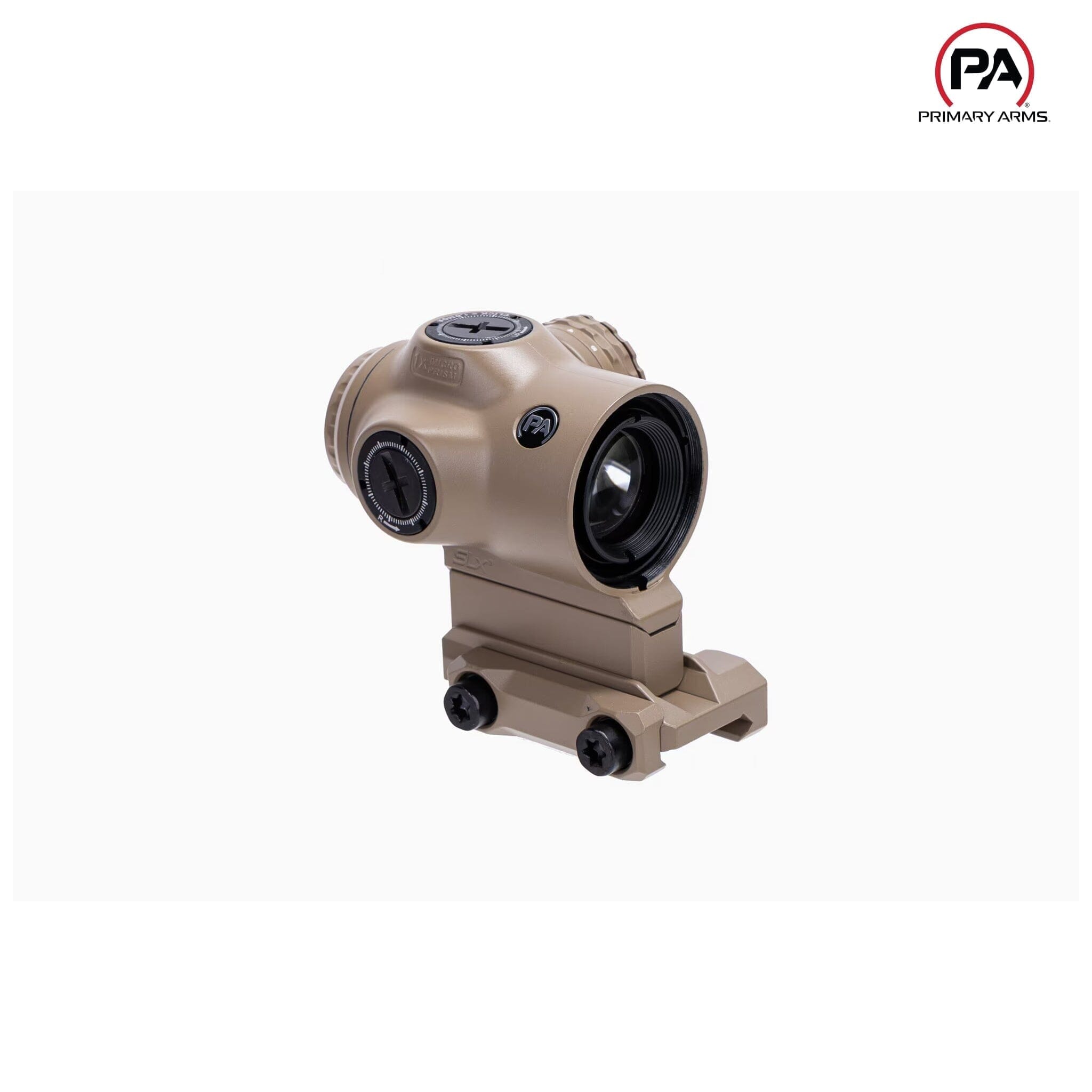 Primary Arms SLx 1X MicroPrism Scope - Red ACSS Cyclops Gen II Reticle - FDE Prism Scope Primary Arms