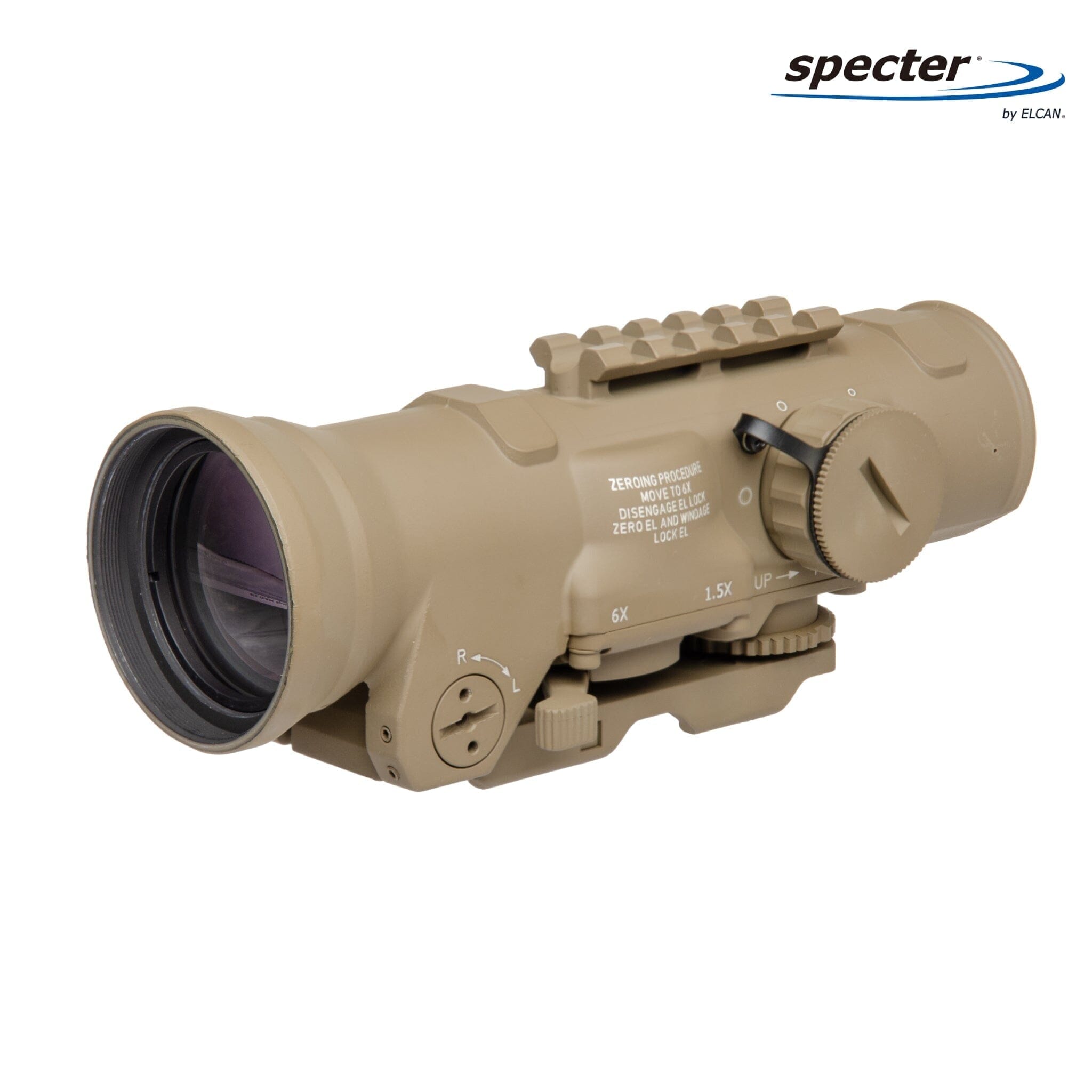 ELCAN SpecterDR 1.5x/6x Rifle Scope 7.62 BDC Reticle - Flat Dark Earth Rifle Scope ELCAN SpecterDR 