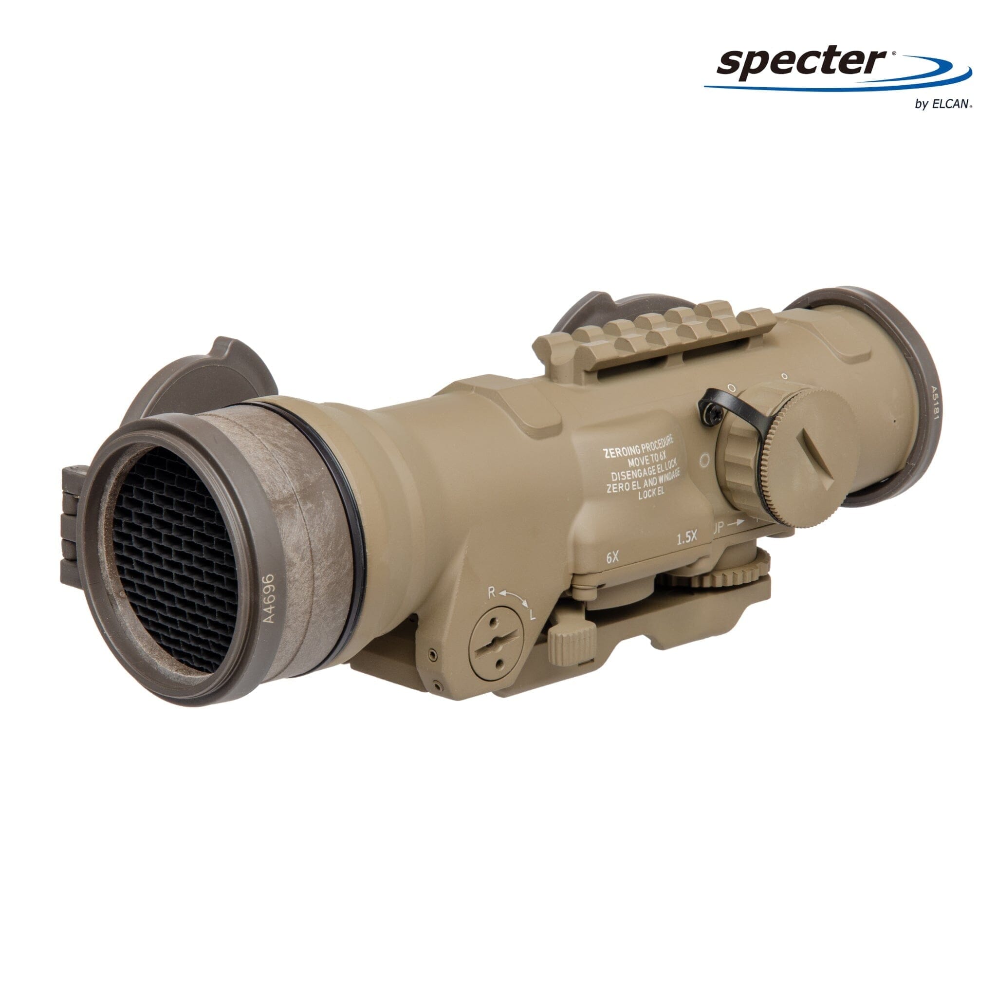 ELCAN SpecterDR 1.5x/6x Rifle Scope 7.62 BDC Reticle - Flat Dark Earth Rifle Scope ELCAN SpecterDR 