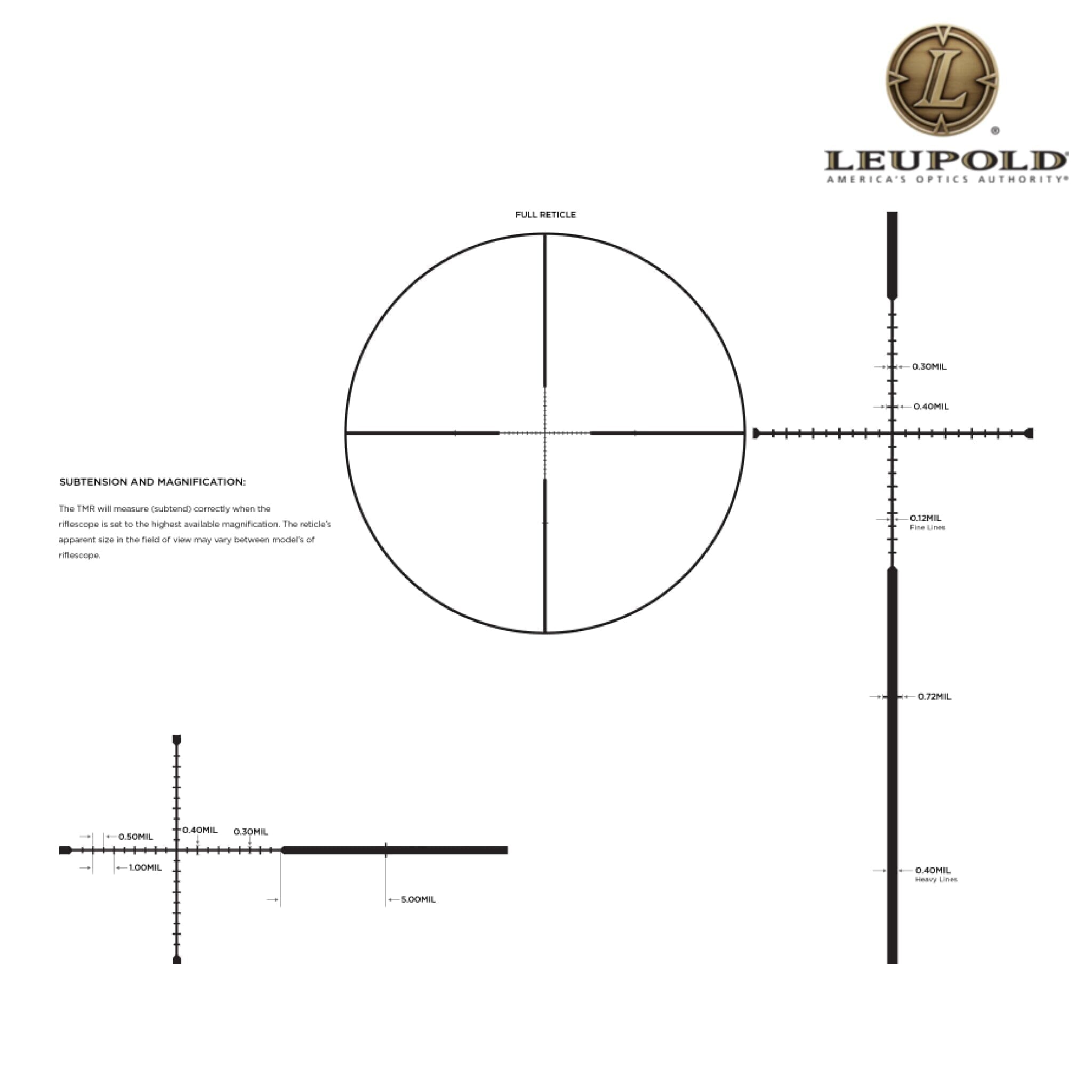 Leupold Mark 5HD 7-35x56 Rifle Scope M5C3 FFP TMR Reticle Rifle Scope Leupold 