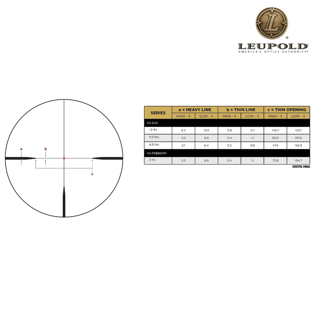 Leupold VX-3HD 4.5-14x50 CDS-ZL Rifle Scope FireDot Twilight Hunter Reticle Rifle Scope Leupold 