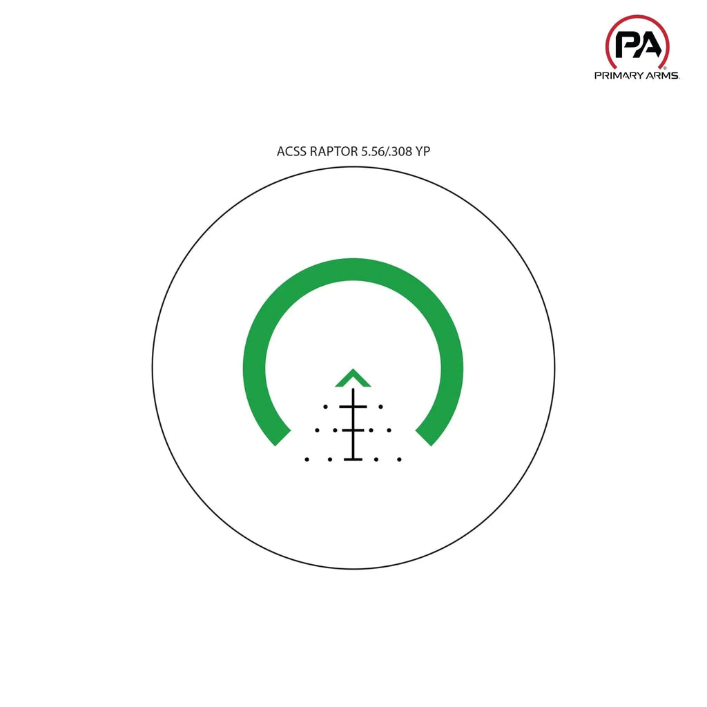 Primary Arms SLx 3X MicroPrism Scope - Green ACSS Rsptor 5.56/.308 Yard Reticle - Black Prism Scope Primary Arms 