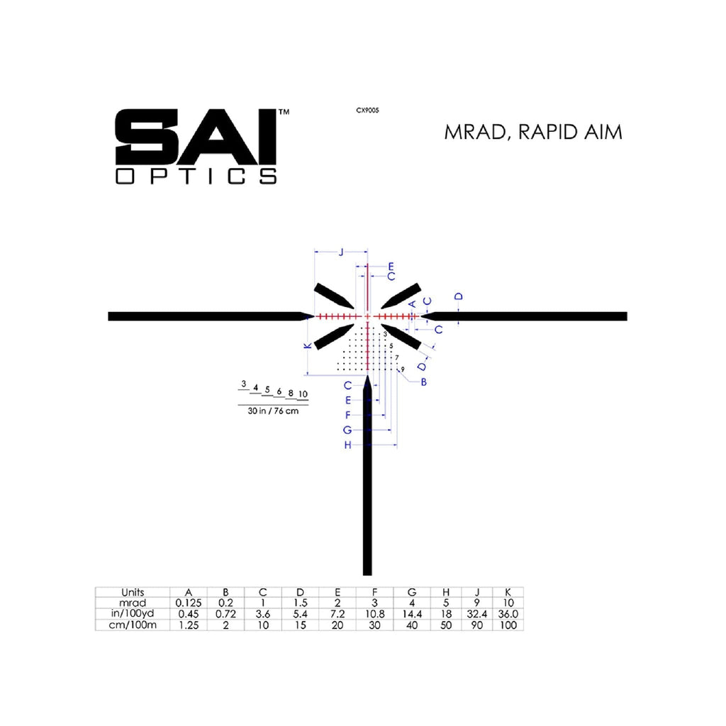 SAI Optics 1-6x24 Riflescope 6.8 BDC RAF Reticle Rifle Scope SAI Optics 