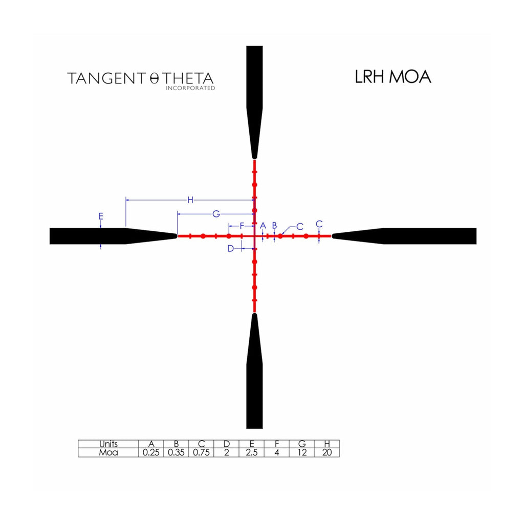 Tangent Theta TT315H LRH 3‑15×50mm Long‑Range Hunter Riflescope - MOA Reticle Rifle Scope Tangent Theta 