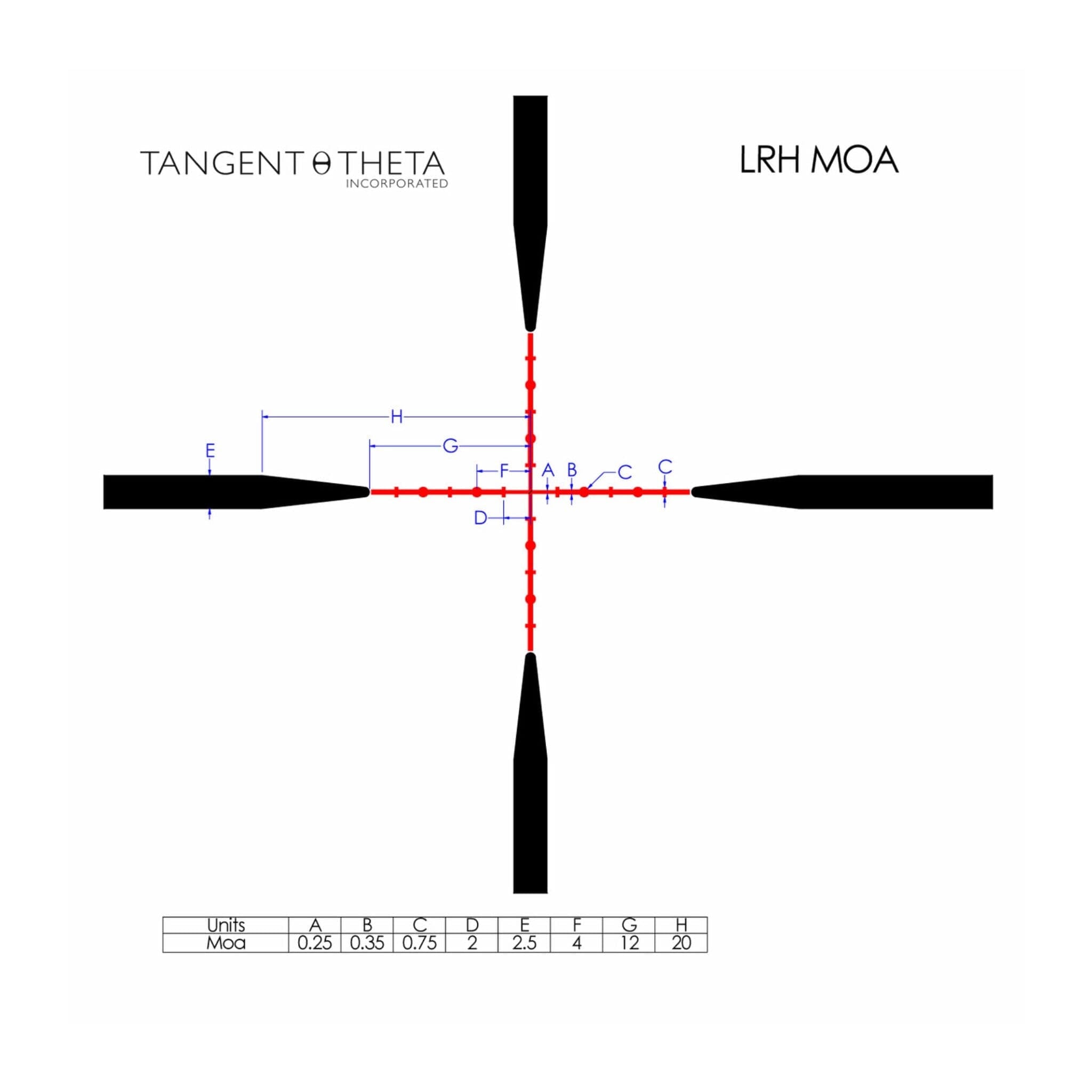 Tangent Theta TT315H LRH 3‑15×50mm Long‑Range Hunter Riflescope - MOA Reticle Rifle Scope Tangent Theta 