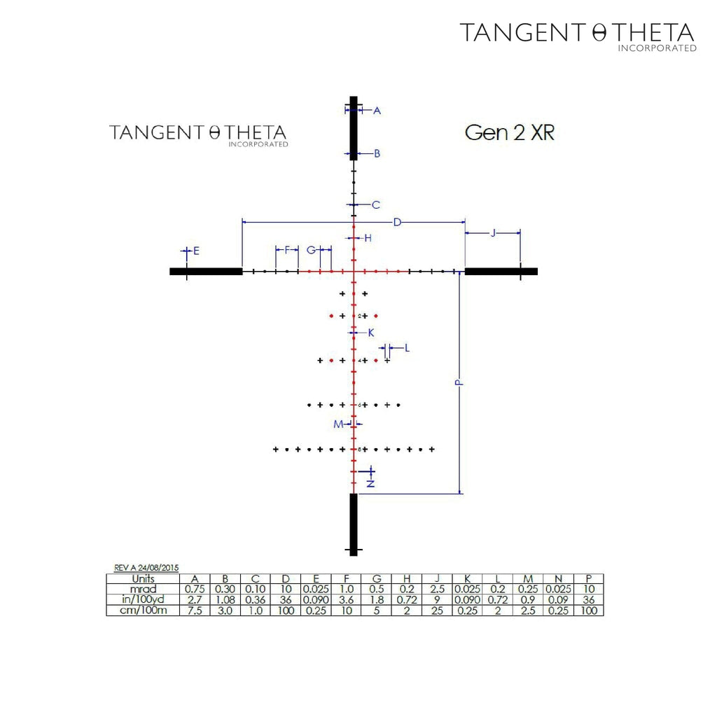 Tangent Theta TT315P 3-15x50 Riflescope - GEN 2 XR Reticle Rifle Scope Tangent Theta 