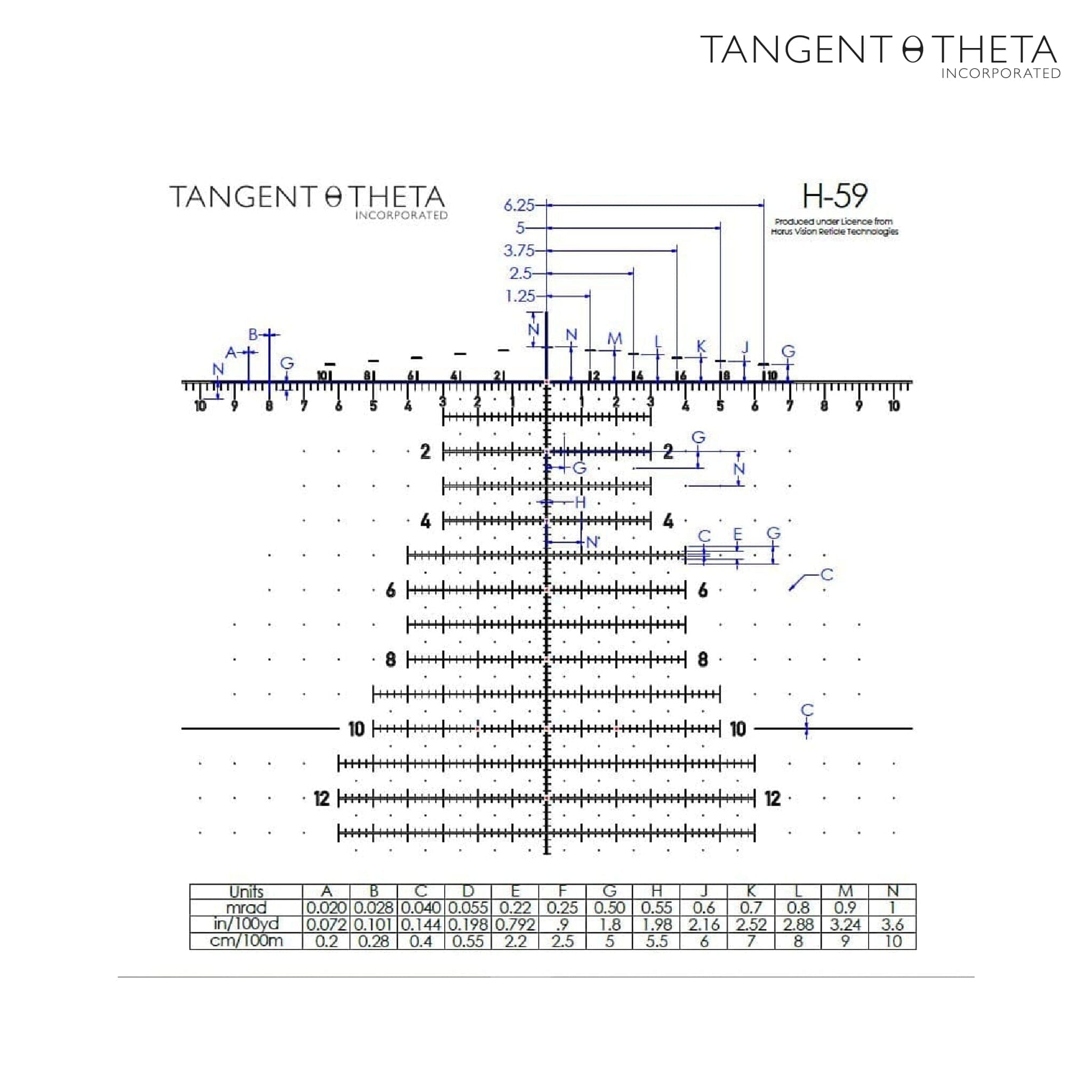 Tangent Theta TT525P 5-25x56 Riflescope - H59 Reticle - Black Rifle Scope Tangent Theta 