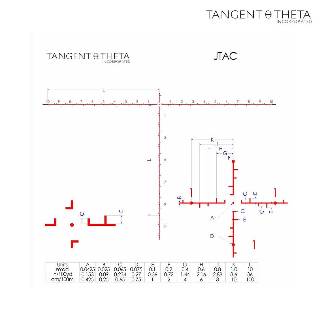Tangent Theta TT525P 5-25x56 Riflescope - JTAC Reticle - Black Rifle Scope Tangent Theta 
