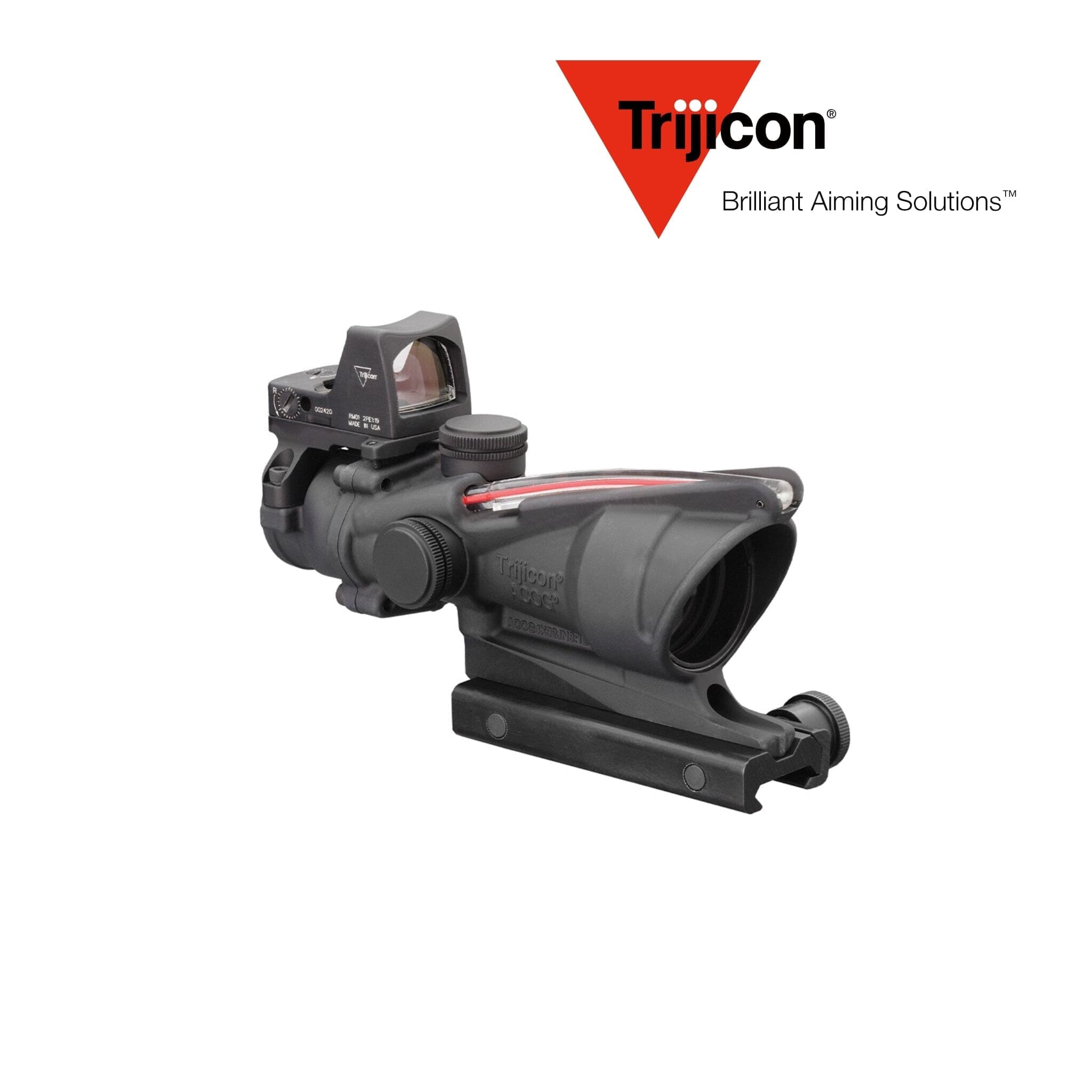 Trijicon ACOG 4×32 BAC Riflescope .223/5.56 BDC Red Crosshair Reticle with RMR Rifle Scope Trijicon 