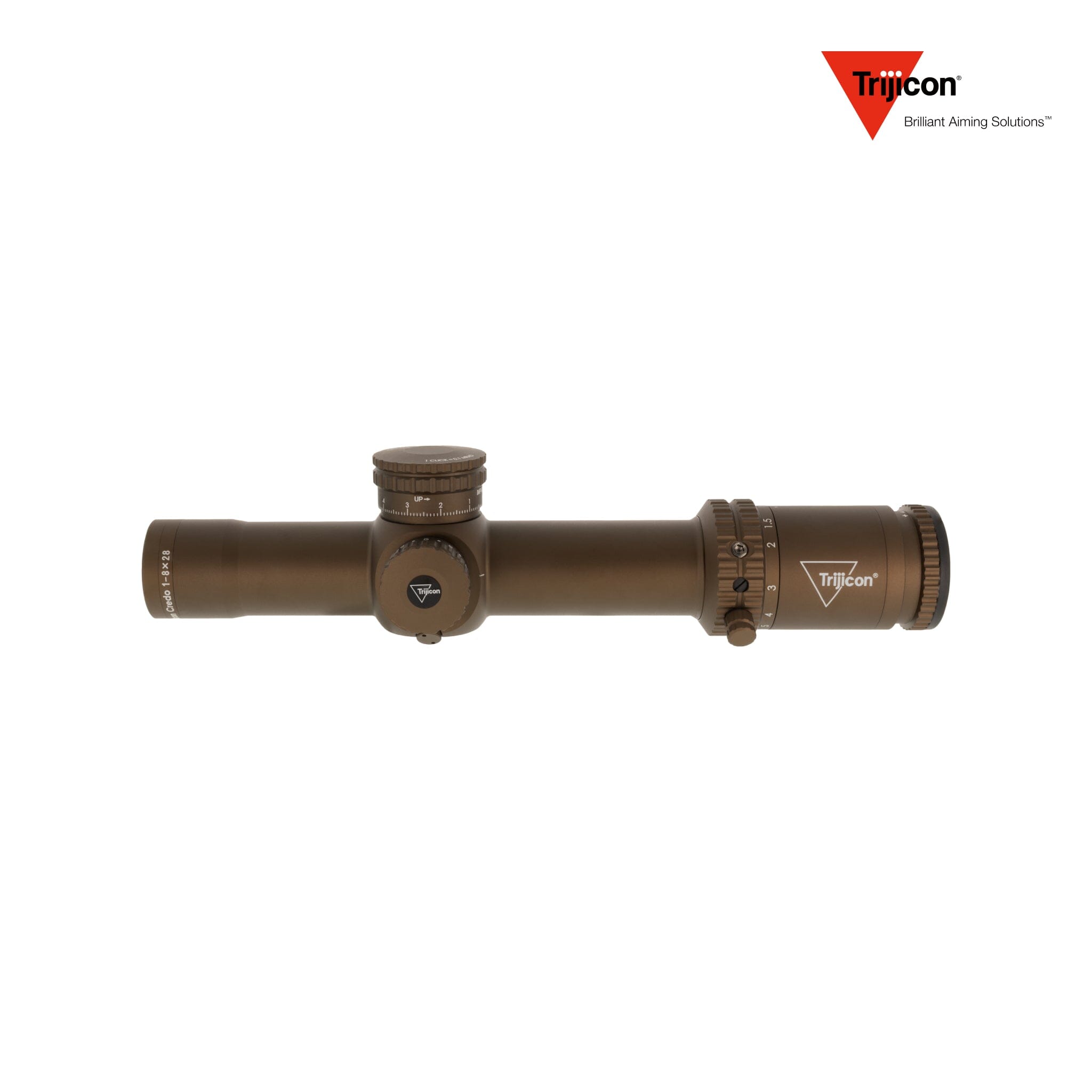 Trijicon Credo 1-8x28 FFP Riflescope - MOA Segmented Circle Reticle - Coyote Brown Rifle Scope Trijicon 