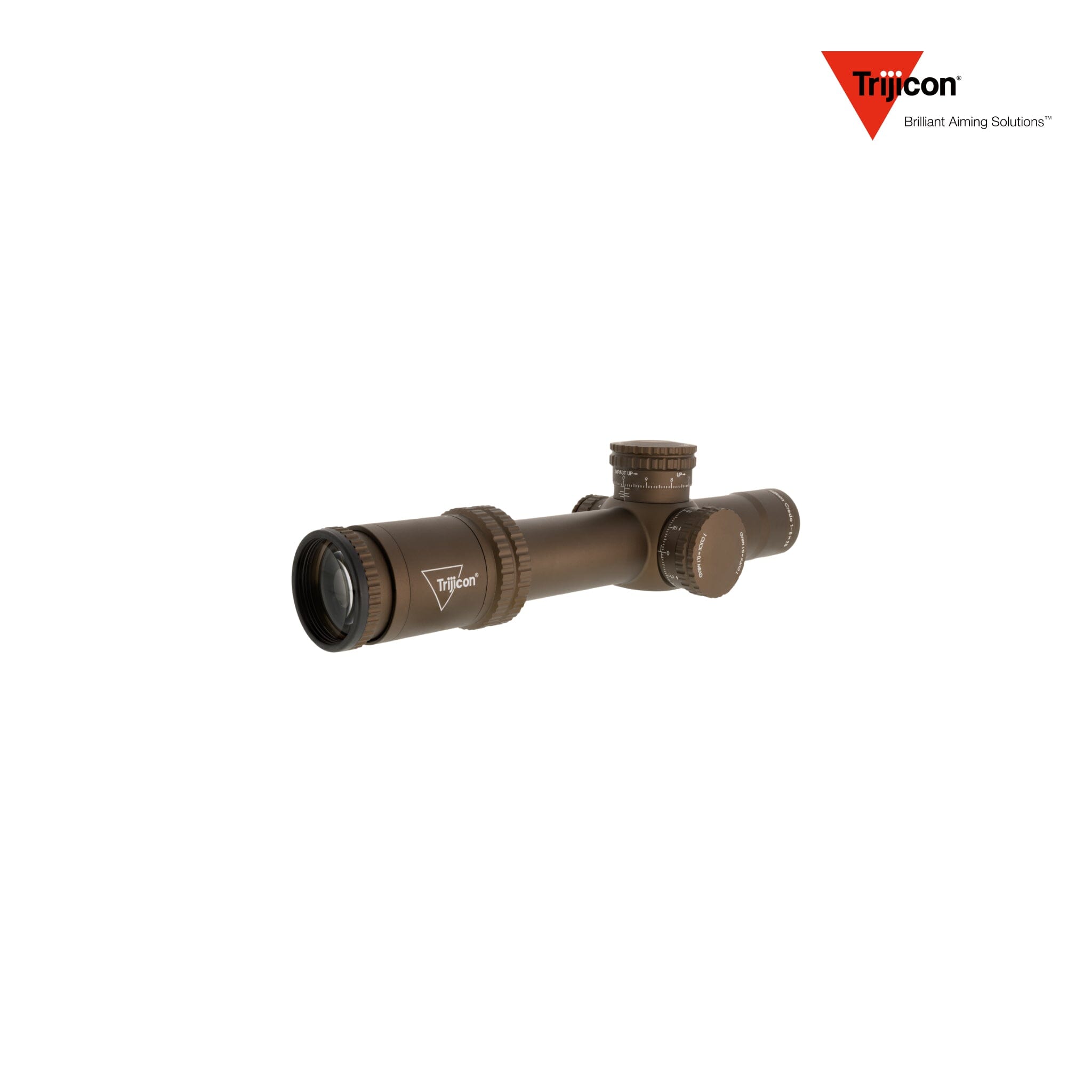 Trijicon Credo 1-8x28 FFP Riflescope - MOA Segmented Circle Reticle - Coyote Brown Rifle Scope Trijicon 