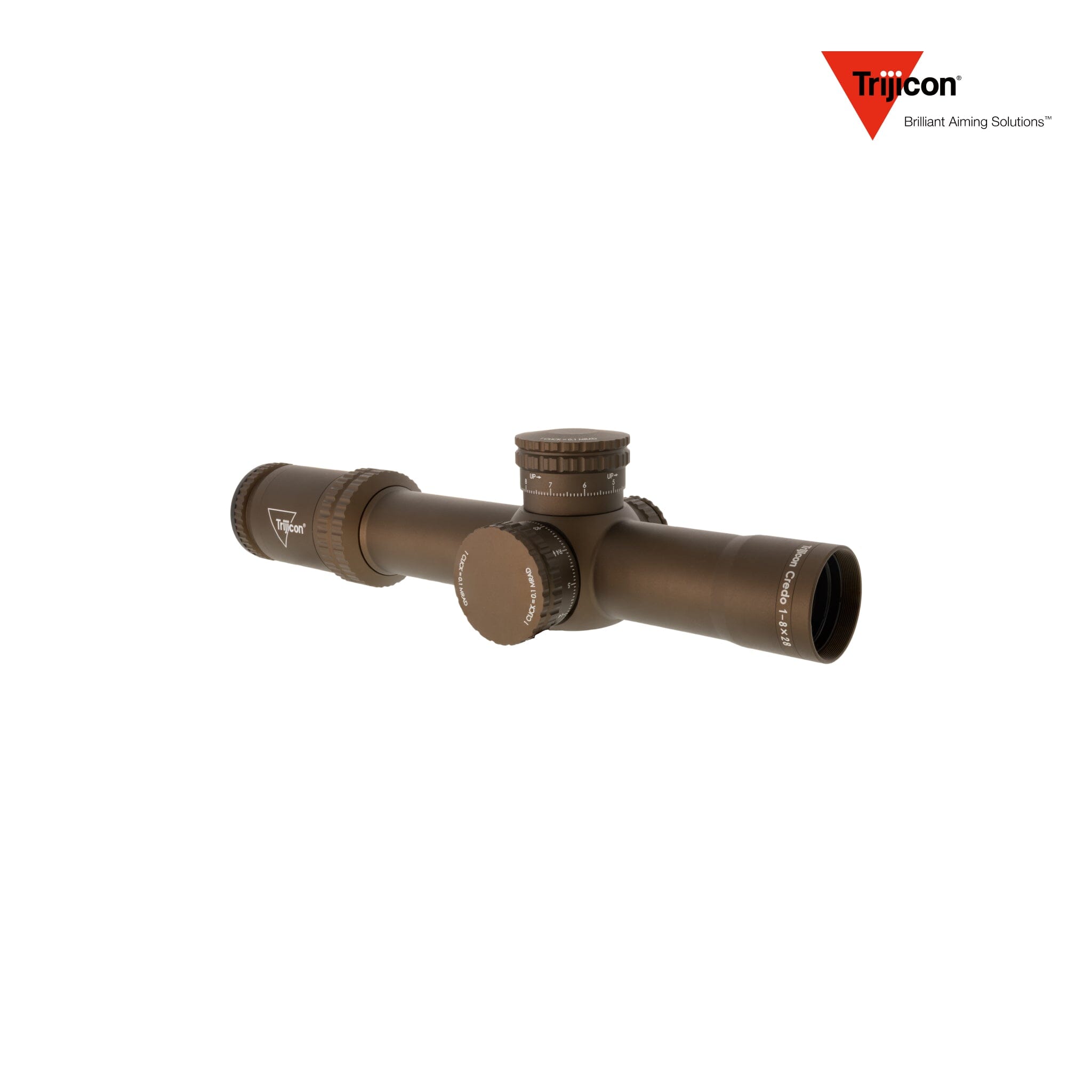 Trijicon Credo 1-8x28 FFP Riflescope - MRAD Segmented Circle Reticle - Coyote Brown Rifle Scope Trijicon 